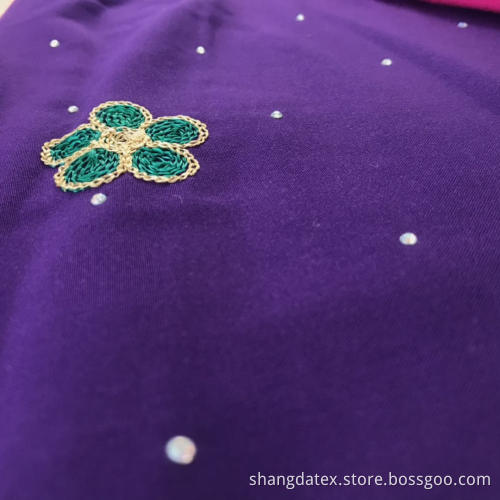 Rayon Plain Dyed With 4-Color Embroidery Women Dress